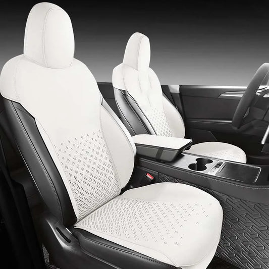 Half-Cover Suede Car Seat Cushion Pads for Tesla Model Y