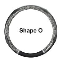 38 cm Universal Leather Steering Wheel Cover – Leopard Print, Anti-Slip