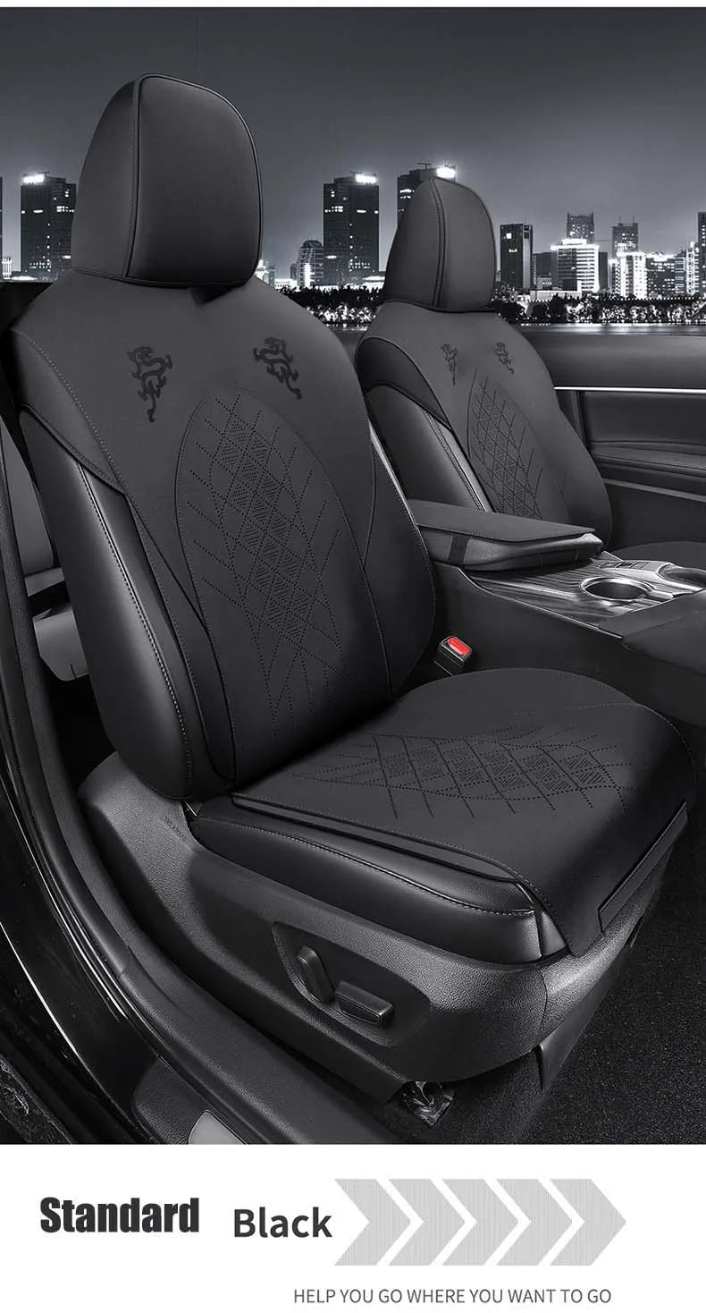 Half-Cover Alcantara Suede Car Seat Cushion Pads for Toyota Highlander