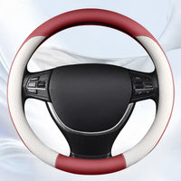 38 cm Universal Leather Steering Wheel Cover – Anti-Slip Grip