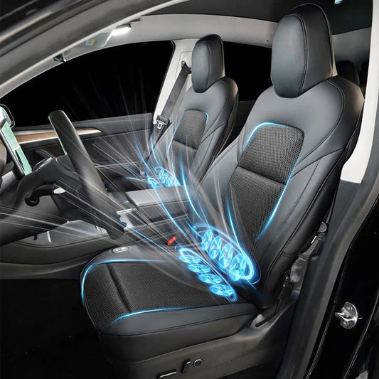 Ventilated Car Seat Cooling Cushion with 8 Fans for Tesla Model 3 – Half Surround