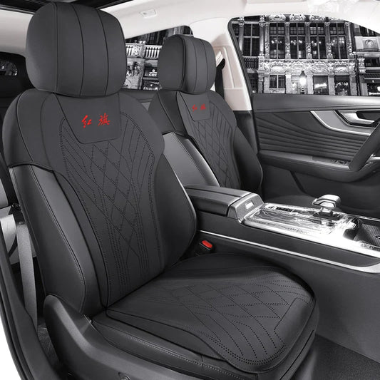 Half Cover Suede Car Seat Cushion Pads for Hongqi HS5