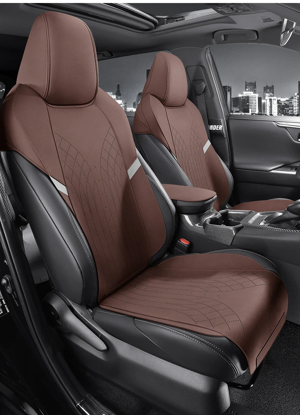 Half-Cover Suede Seat Covers for Toyota C-HR (2019–2023)