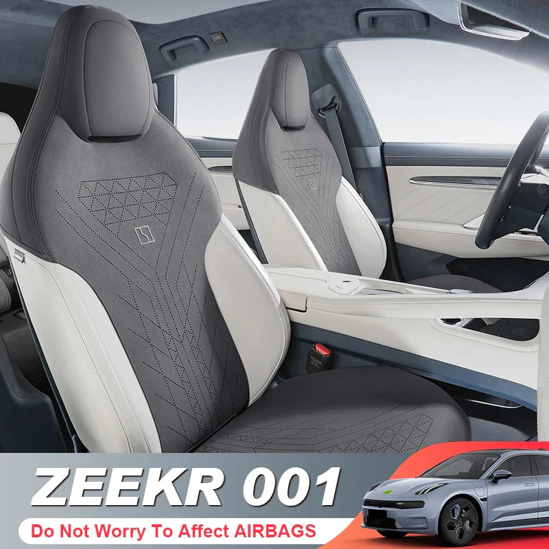 Car Suede Saddle Cushion Pad Half-Covered for Zeekr 001