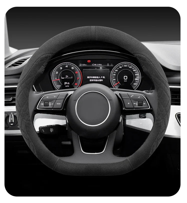 38 cm Anti-Slip Suede Steering Wheel Cover for BYD Atto 3 Yuan Plus
