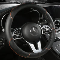 38 cm Universal Leather Steering Wheel Cover – For Cars and SUVs