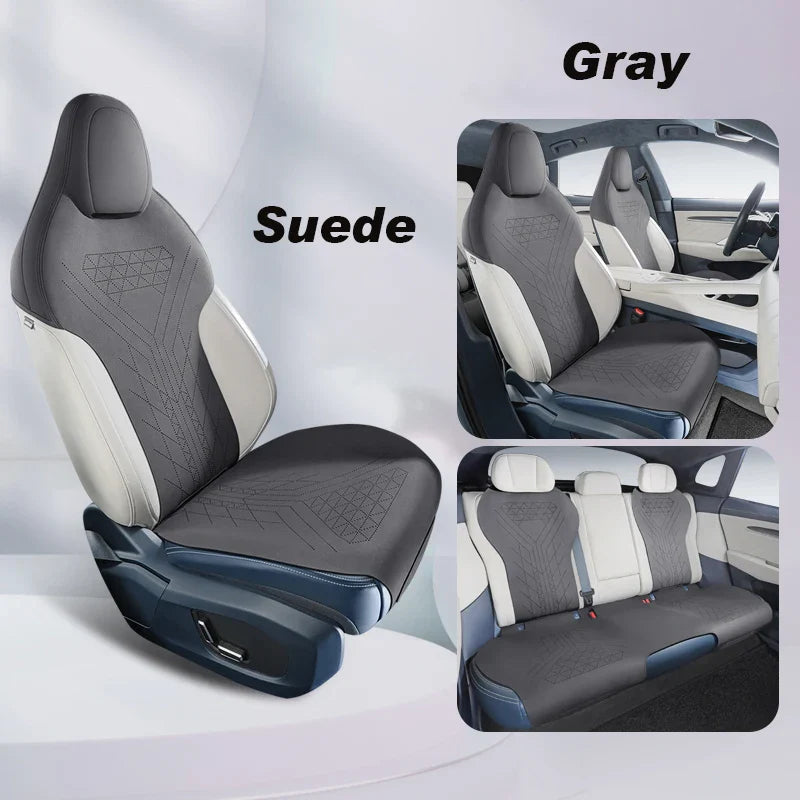 Car Suede Saddle Cushion Pad Half-Covered for Zeekr 001
