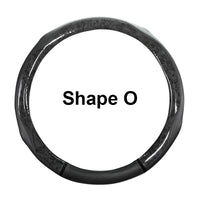 38 cm Universal Leather Steering Wheel Cover – Leopard Print, Anti-Slip