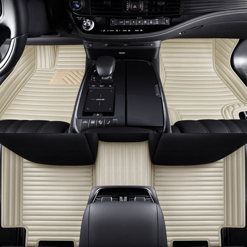 Custom-Fit Leather Floor Mats
